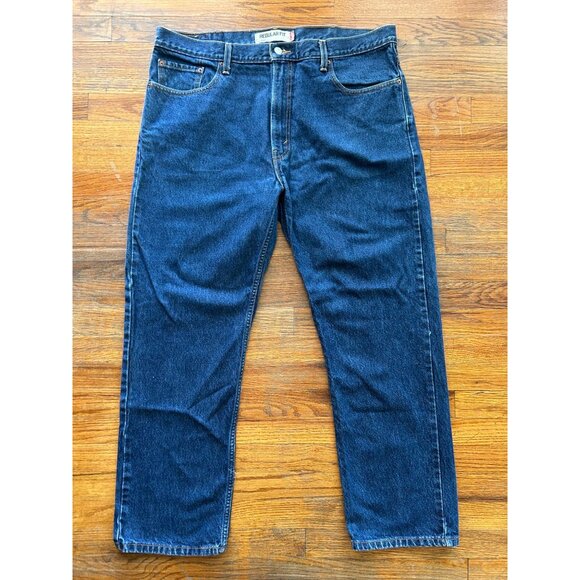 Levis 505 Regular Fit Jeans 40X32 Dark Wash Denim - Picture 1 of 6